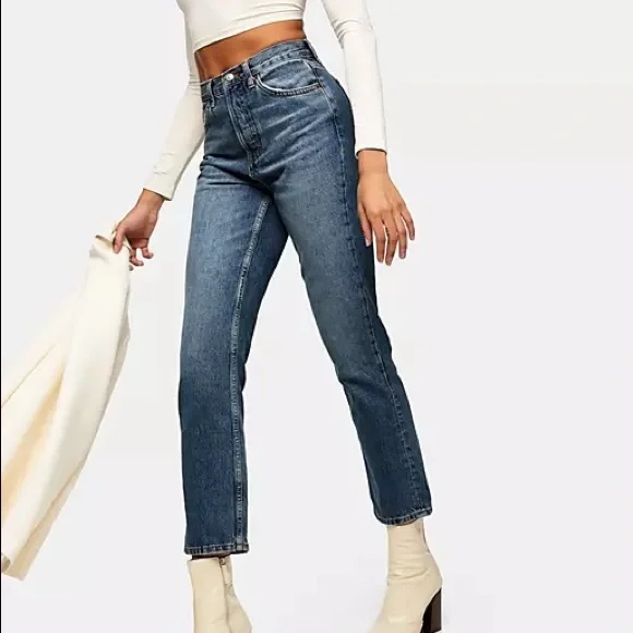 Topshop Jeans Topshop Editor Jeans Mid Blue Poshmark